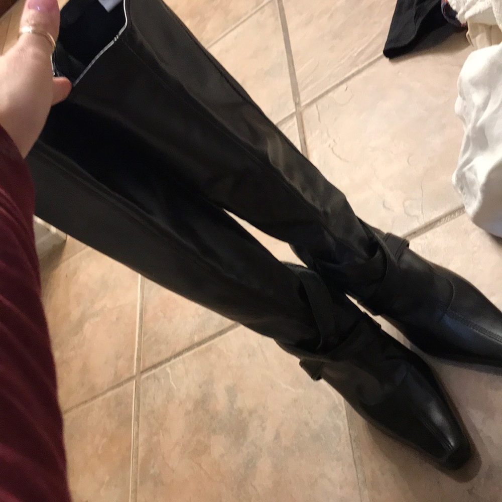 Cute black heeled boots